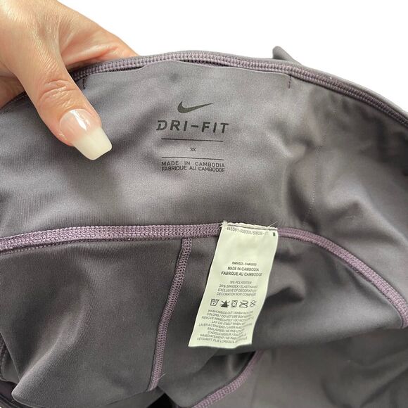 Nike Plus 3X Leggings Fast Mid Rise 7/8 Length Activewear Workout Purple - Picture 2 of 11